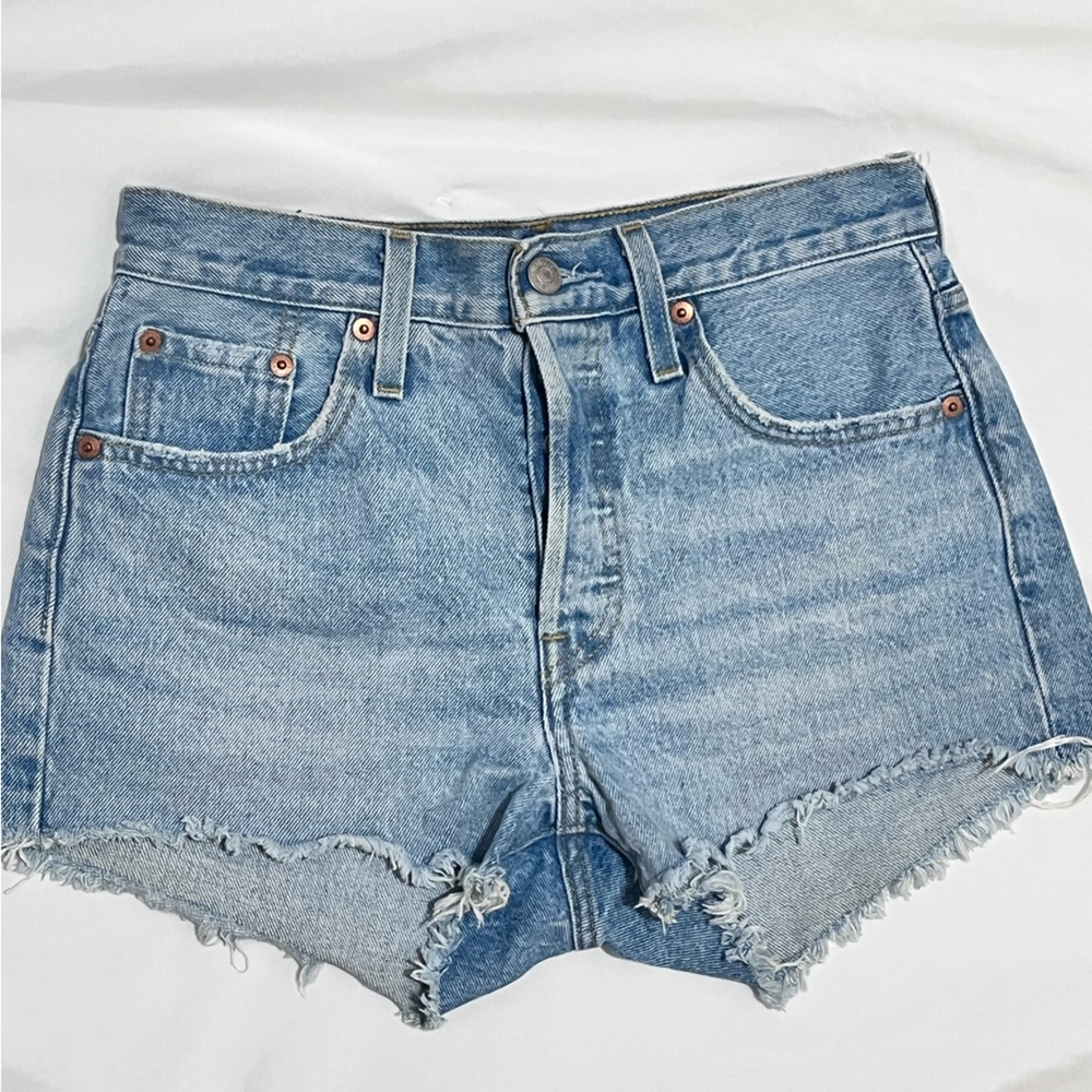 Levi's Light Blue Jean Shorts